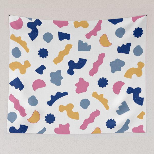 Item preview, Assorted Shapes Pink Blue Yellow designed and sold by sunnybandana.