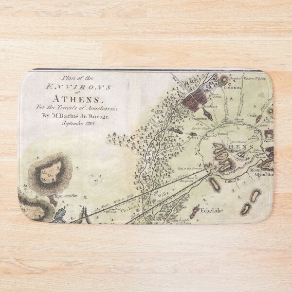 Item preview, Map of the City of Athens in Ancient Greece designed and sold by ClassicalGreece.