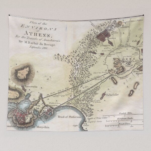 Item preview, Map of the City of Athens in Ancient Greece designed and sold by ClassicalGreece.