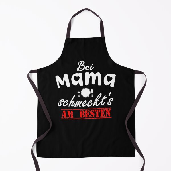 It Tastes Best With Mom For The Best Cook In The World I Love My Mom Apron  by kunterbuntdesig