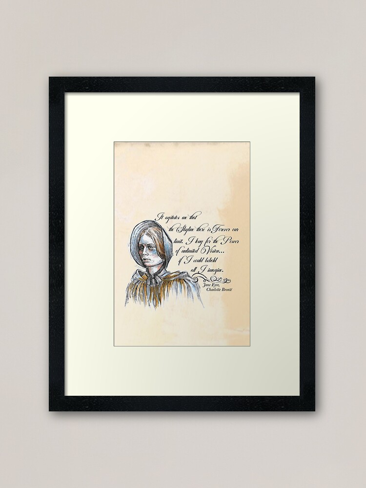 "Jane Eyre Art Feminist Quote. " Framed Art Print for Sale by