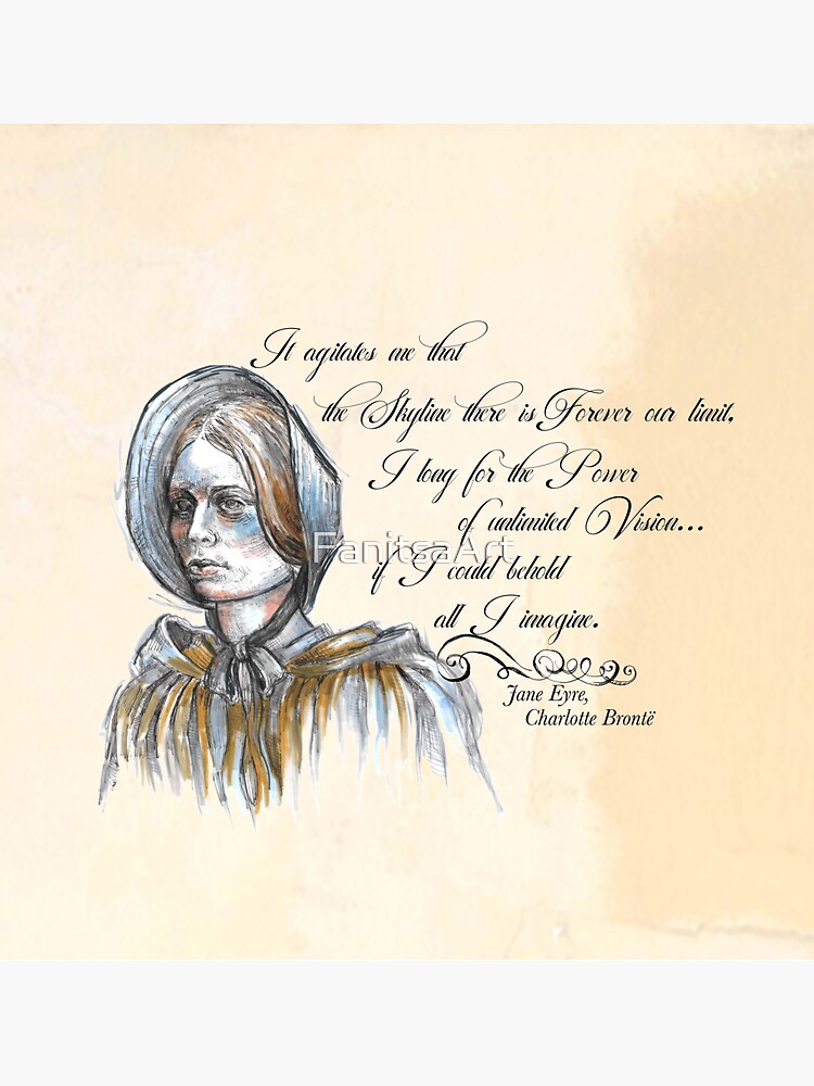 "Jane Eyre Art Feminist Quote. " Sticker for Sale by FanitsaArt