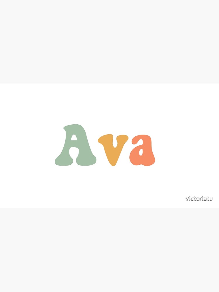 "Ava Name Bubble Letters" Poster for Sale by victoriatu Redbubble
