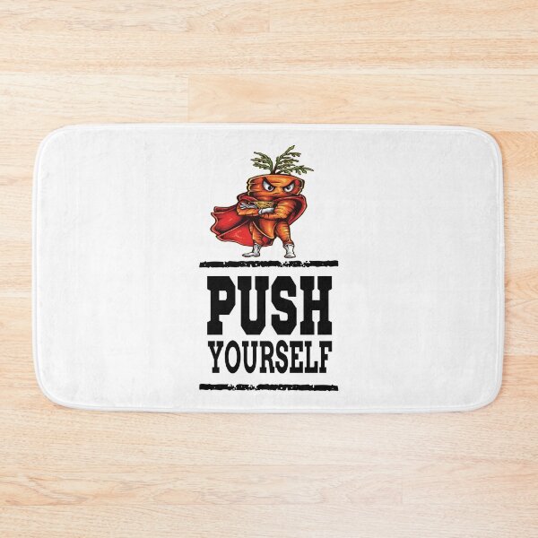Item preview, Push Yourself Angry Carrot  Foodie Superhero Workout Bodybuilding designed and sold by ProjectX23.