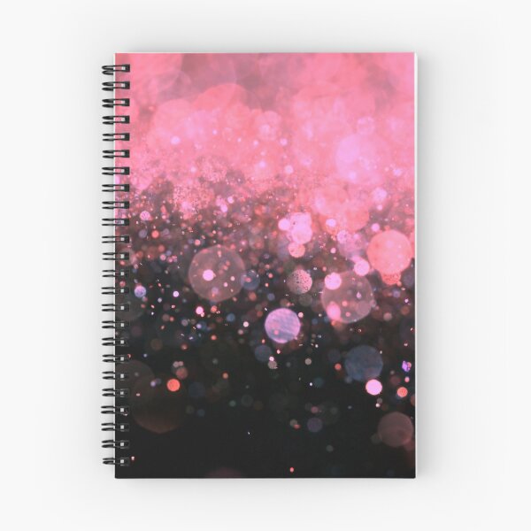 Item preview, Abstract light coral shiny lights on black background I designed and sold by fowons.