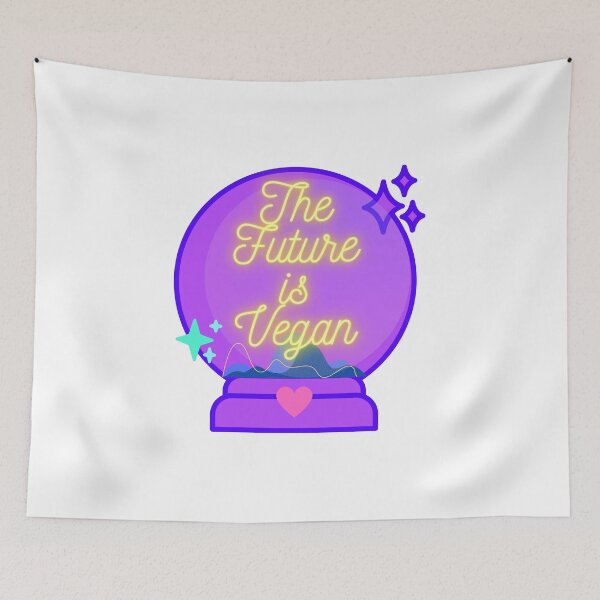 Item preview, The Future is Vegan, Magical Prophetic Crystal Ball designed and sold by KindnessKawaii.