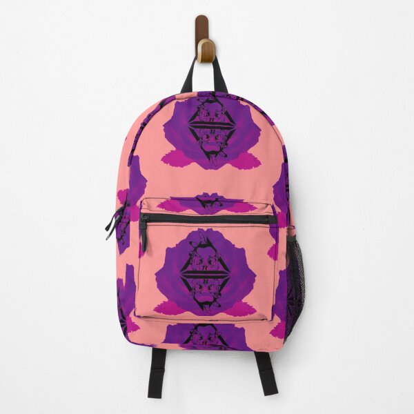 Item preview, hand-drawn dark skulls logo on cool background rose flower designed and sold by Half Mess.