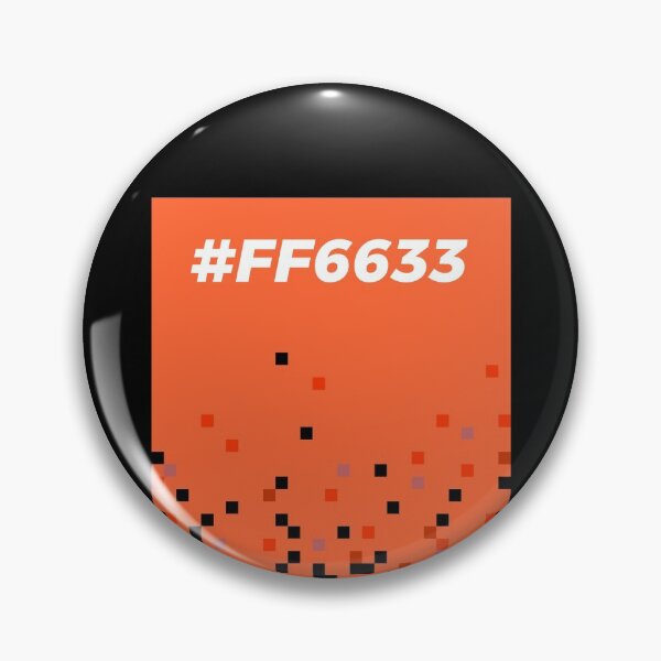 Item preview, Hex Code Pixel Art Color Block Orange #FF6633 designed and sold by ClickForMore.