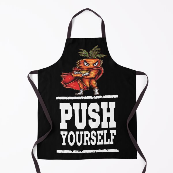 Item preview, Push Yourself Angry Carrot  Foodie Superhero Workout Bodybuilding designed and sold by ProjectX23.