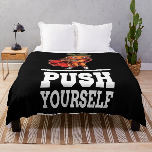 Item preview, Push Yourself Angry Carrot  Foodie Superhero Workout Bodybuilding designed and sold by ProjectX23.