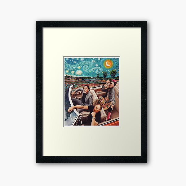 Frida kahlo Salvador dali Banksy starry night Van Gogh Framed Art Print