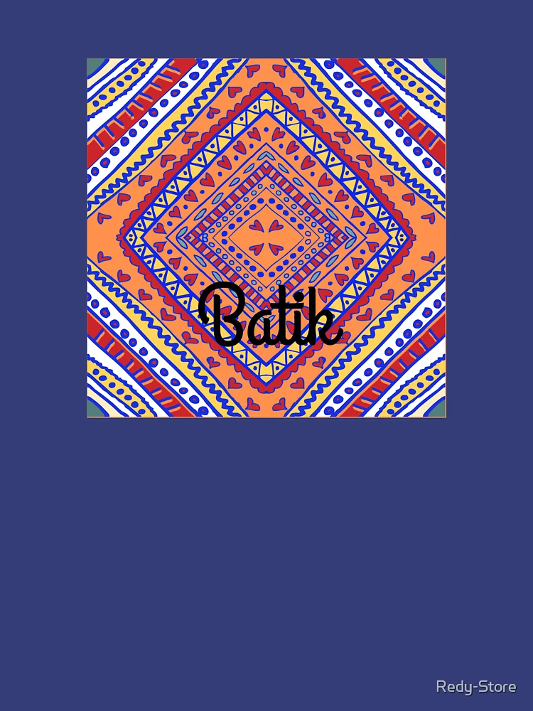 Thumbnail 4 of 4, V-Neck T-Shirt, Batik Pattern designed and sold by Redy-Store.