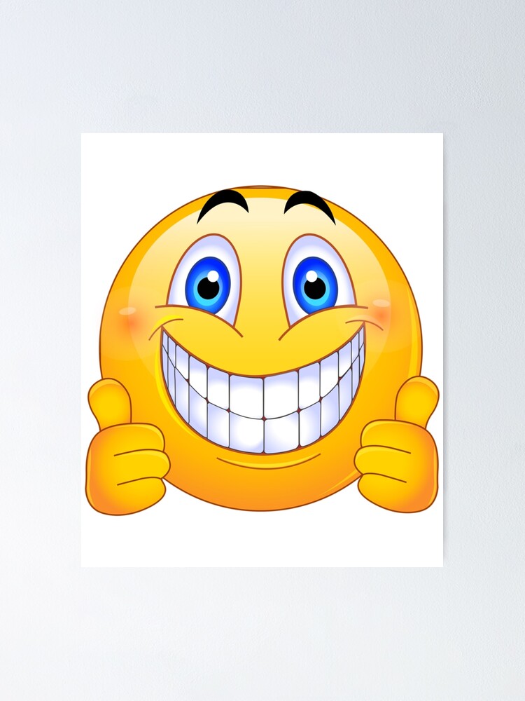 "Emoticon Signal Smiley Thumb Emoji" Poster by Homeofart Redbubble