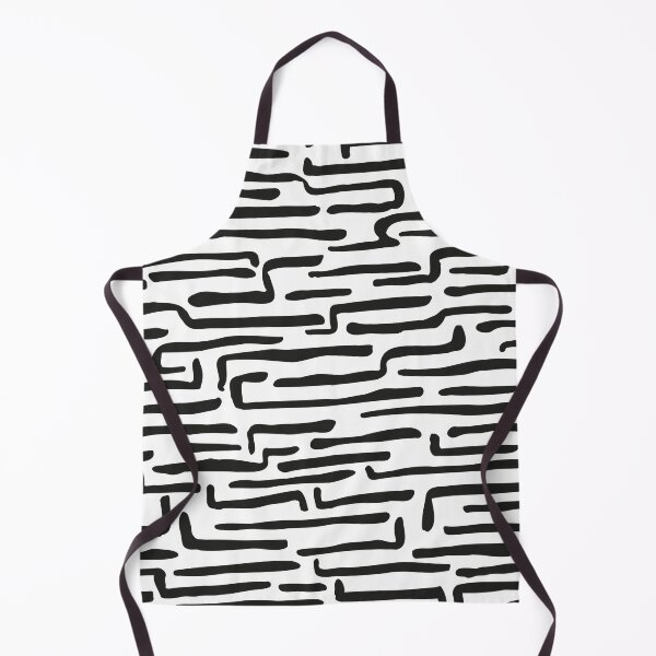 Item preview, Abstract uneven strokes. Black lines on white background. Simple seamless pattern designed and sold by Olgus.