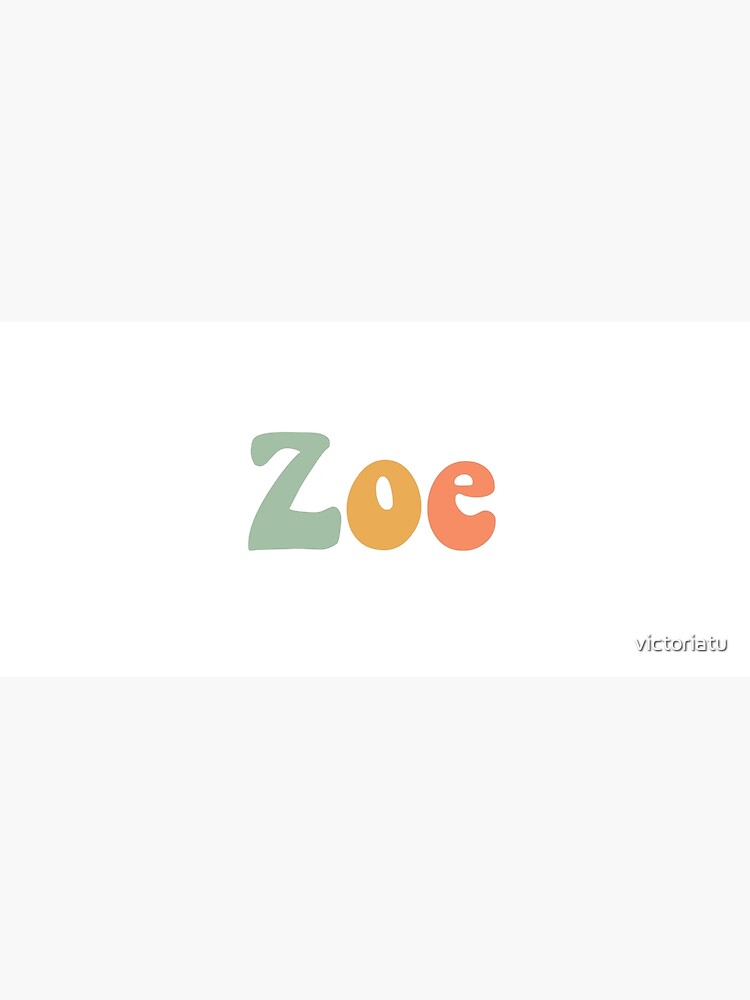 zoe-name-logo-art-board-print-for-sale-by-littleluxshop-redbubble