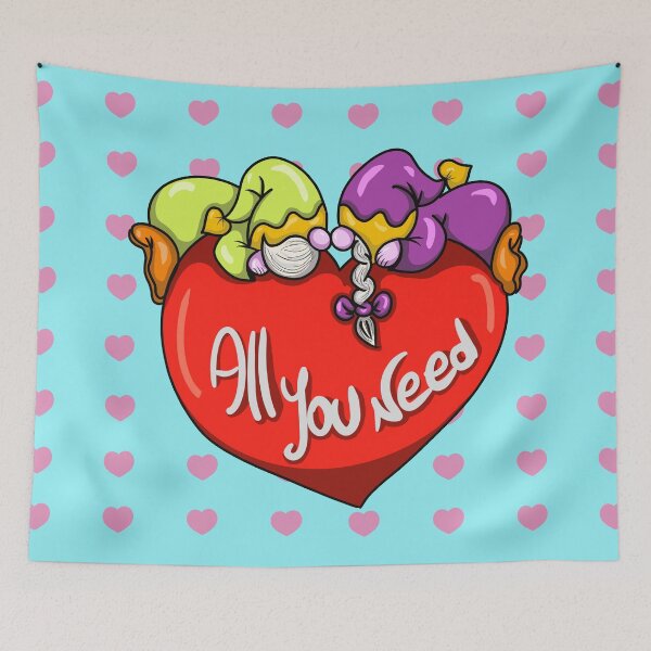 Item preview, All you need is love...in a sea of hearts designed and sold by lovingkakeart.