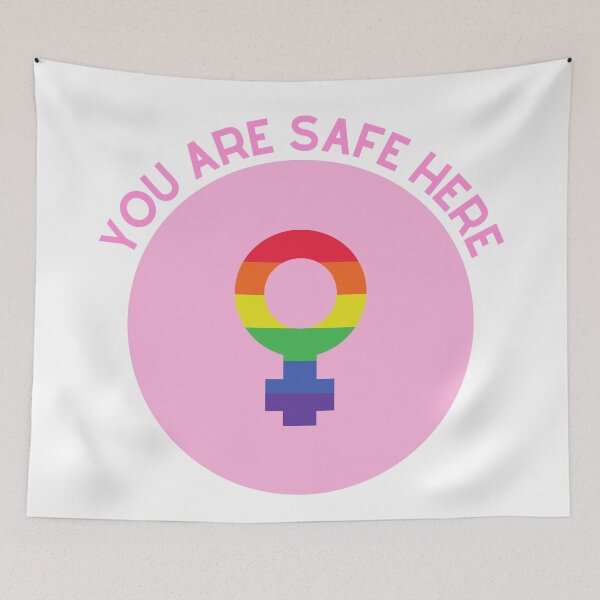Item preview, You Are Safe Here Pink designed and sold by casualism.