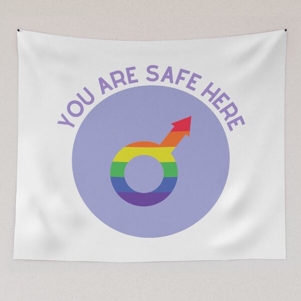 Item preview, You Are Safe Here Purple designed and sold by casualism.