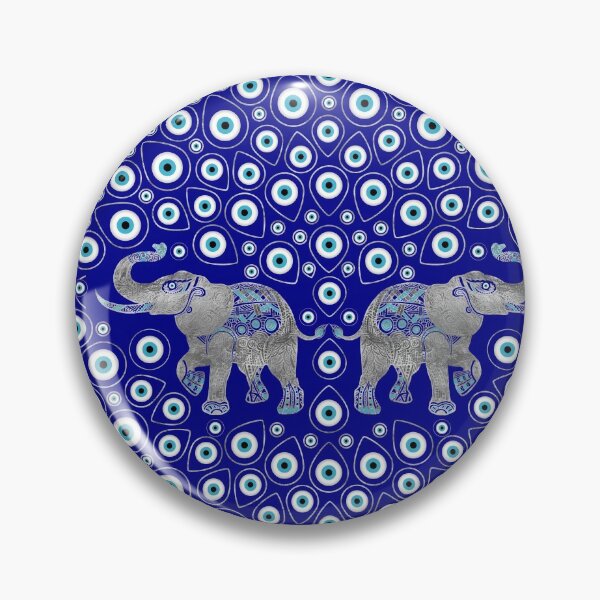 Item preview, Evil Eye Elephant Good Luck Charm  designed and sold by k9printart.