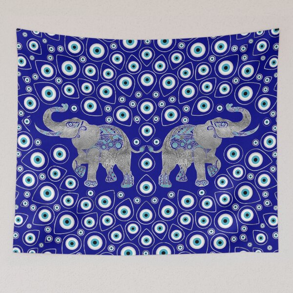 Item preview, Evil Eye Elephant Good Luck Charm  designed and sold by k9printart.