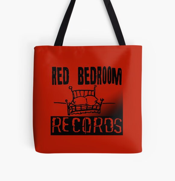 Blank Red Record Label Tote Bag by HomeStead Digital