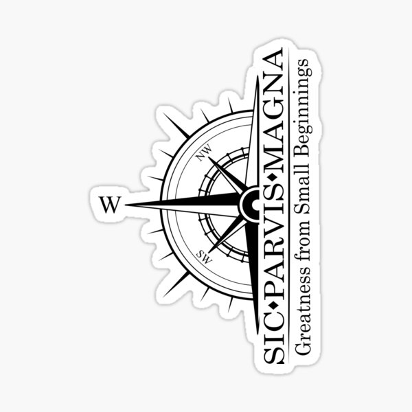 Item preview, Sic Parvis Magna Design 3 with Compass designed and sold by AngeliaLucis.