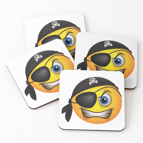 Item preview, Emoticon Piracy Smiley Pirate Emoji designed and sold by Home-of-art.