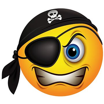 Pirate Emoji Stickers 1 Round | 500 Count