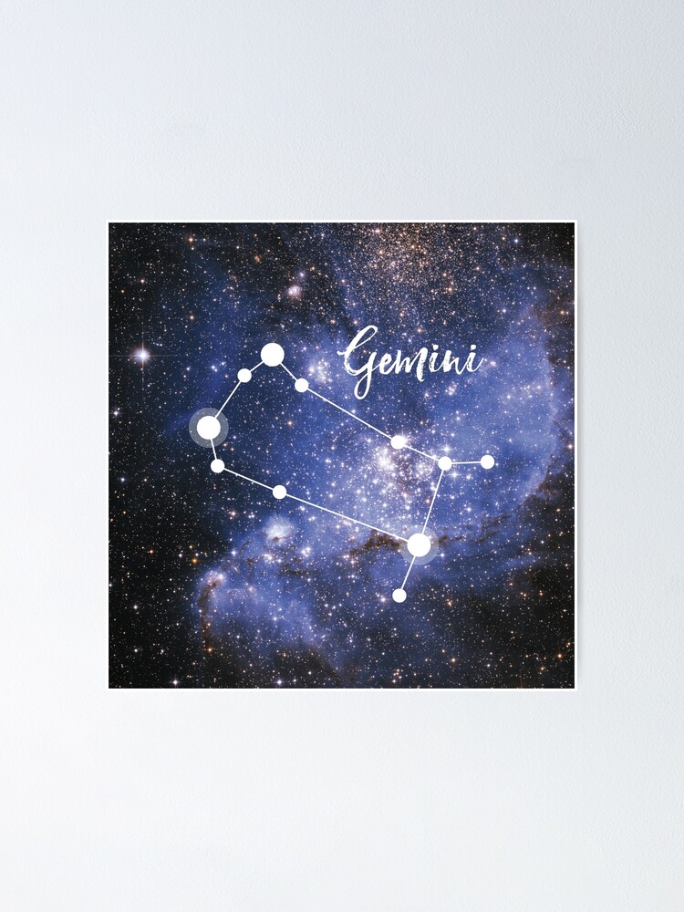 Gemini Sternzeichen 21 Mai Juni Poster Von Irinatsy Redbubble