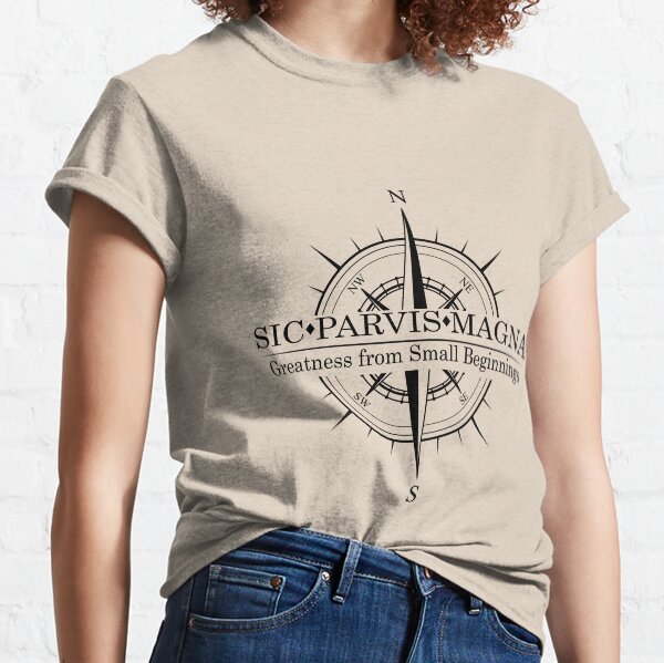 Sic Parvis Magna Design 4 with Compass Classic T-Shirt