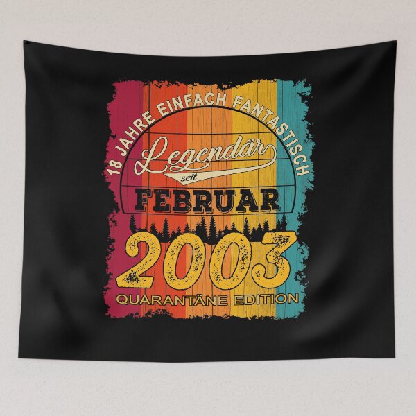 Item preview, 18th Birthday 18 Years Born In 2003 February designed and sold by Renergie.