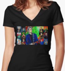 The Doctor of the Universe - The Silver Punk Women's Fitted V-Neck T-Shirt