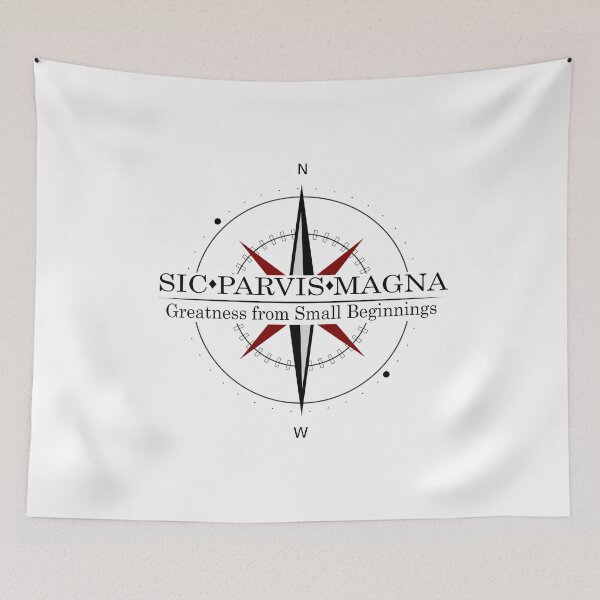 Item preview, Sic Parvis Magna Design 4 with Red Compass designed and sold by AngeliaLucis.