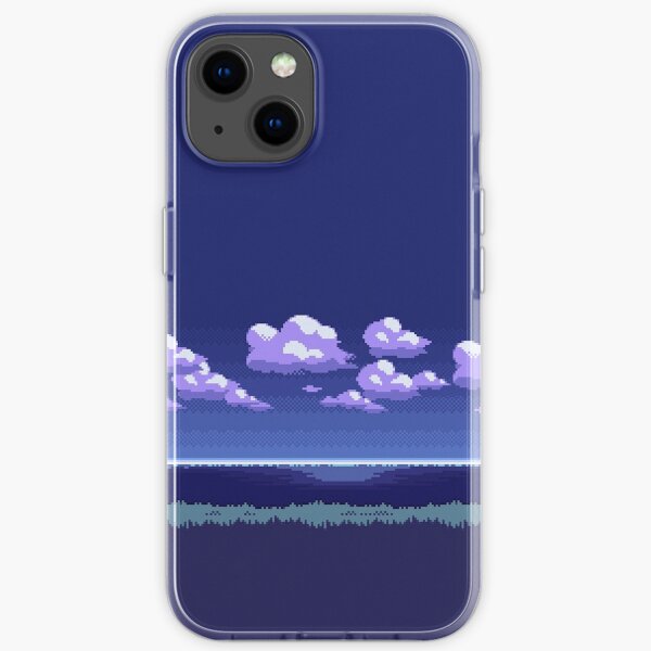 Pokemon Pixel Art 8 Bit Landscape Night iPhone Soft Case