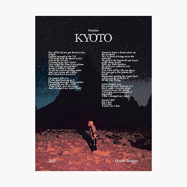 Kyoto by Phoebe Bridgers Punisher Alternative Album Poster Photographic Print