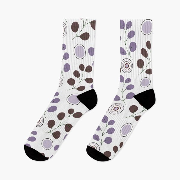 Item preview, Abstract pattern with circles and violet plants. designed and sold by Victoria Riabov.
