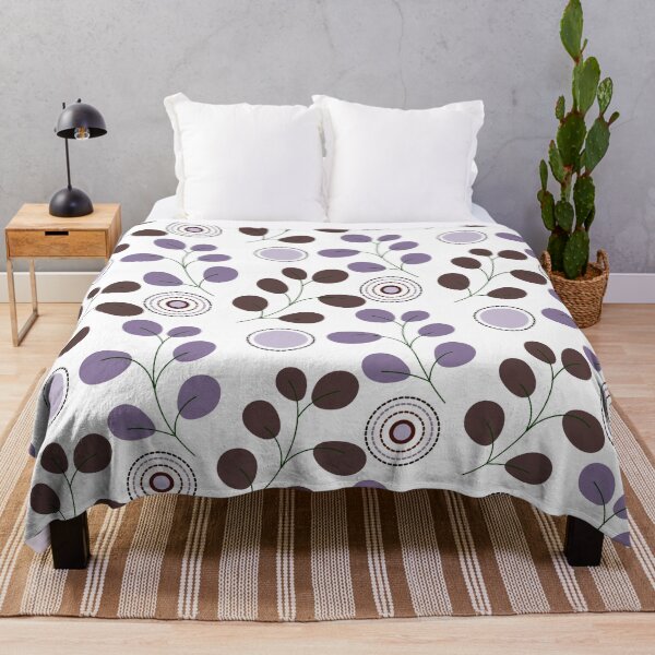 Item preview, Abstract pattern with circles and violet plants. designed and sold by Victoria Riabov.