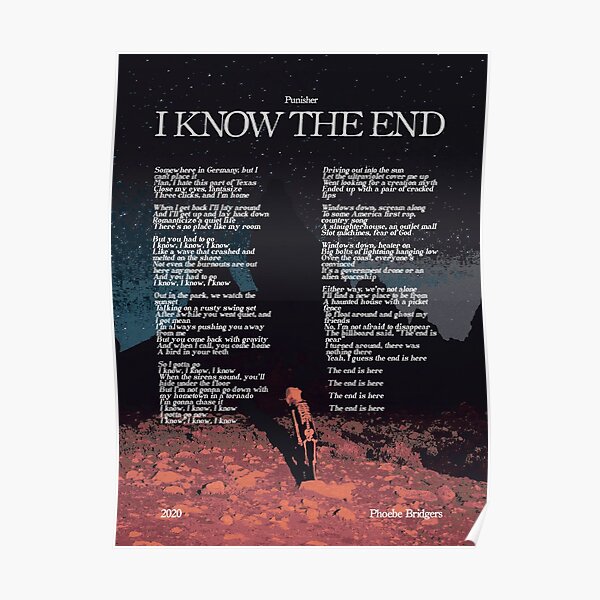 Ich kenne das Ende von Phoebe Bridgers Punisher Alternatives Album Poster Poster