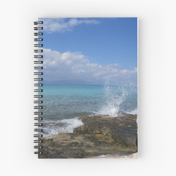 Item preview, Splashing aqua blue waves on the beach in Crete in Greece, sunny summer  designed and sold by briliantbg.