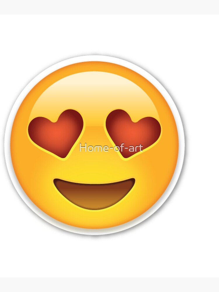 "Love Hearts Eyes Emoji" Poster by Homeofart Redbubble