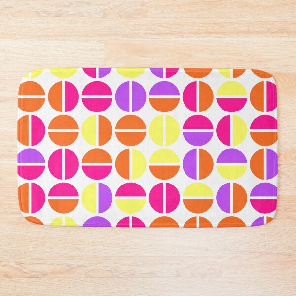 Item preview, Geometric elements in bright neon color palette in repeated asymmetrical pattern designed and sold by acidmit.