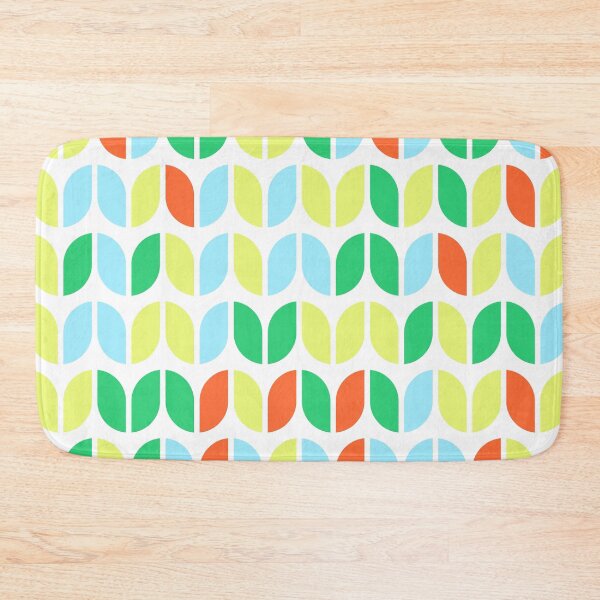 Item preview, Geometric elements in repeated asymmetrical pattern in bright neon color palette designed and sold by acidmit.