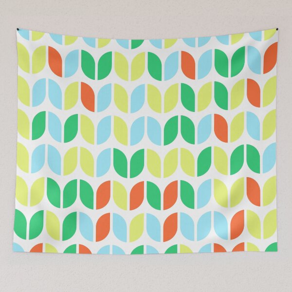 Item preview, Geometric elements in repeated asymmetrical pattern in bright neon color palette designed and sold by acidmit.