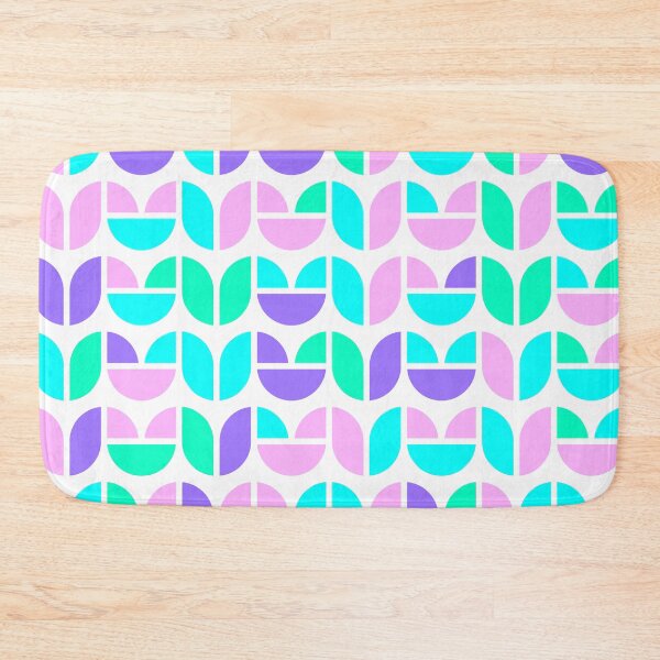 Item preview, Repeated asymmetrical pattern with geometric elements in bright neon color palette designed and sold by acidmit.