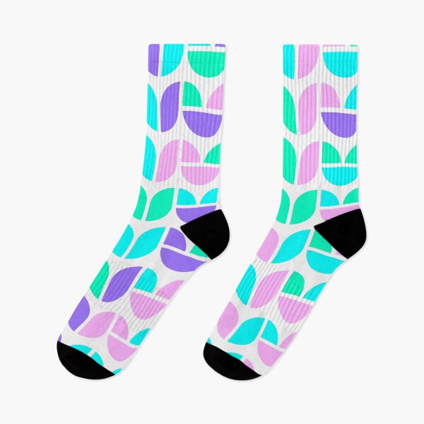 Item preview, Repeated asymmetrical pattern with geometric elements in bright neon color palette designed and sold by acidmit.