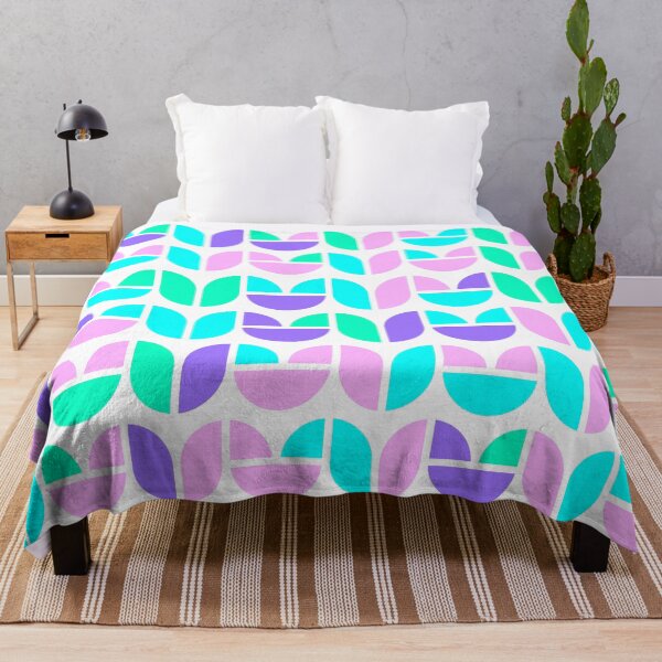 Item preview, Repeated asymmetrical pattern with geometric elements in bright neon color palette designed and sold by acidmit.