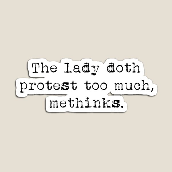 Aperçu de l'œuvre La dame proteste trop, il me semble créée et vendue par ocddot.