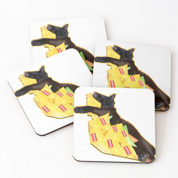 Item preview, I love potato chips too Cat fallen asleep hugging bags of potato designed and sold by Funny beagles.