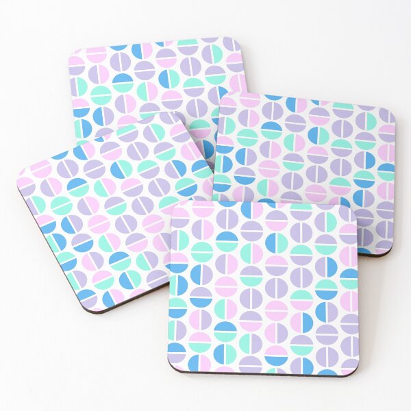 Item preview, Geometric elements in bright neon color palette in repeated asymmetrical mosaic designed and sold by acidmit.