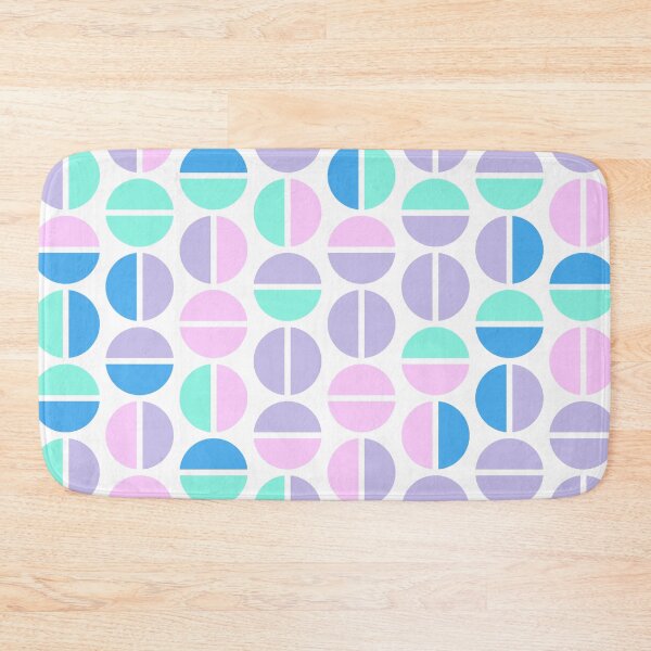 Item preview, Geometric elements in bright neon color palette in repeated asymmetrical mosaic designed and sold by acidmit.